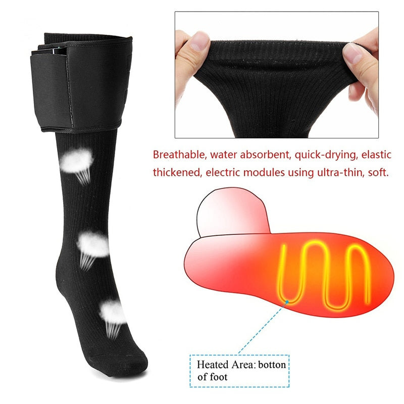 Heated battery operated unisex smart Socks