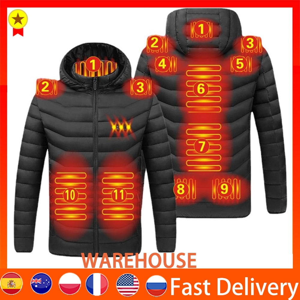 11 Areas self Heating outerwear Men's/Women's smart jacket