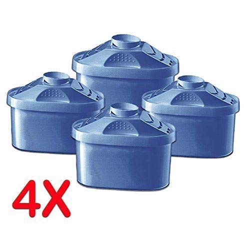 Lake Industries Alkaline Water Pitcher Cartridge Replacement | 150 liters/40 Gallon Capacity | Pure Clean Hydration | 4-Pack
