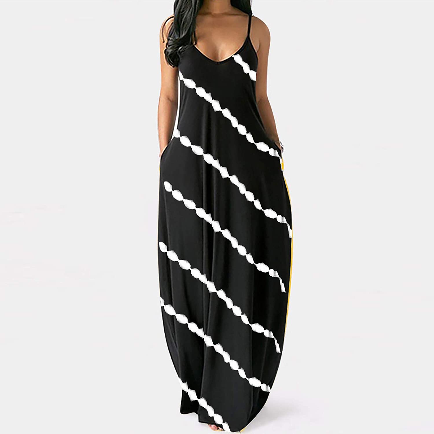 V-Neck Plus Size Long Maxi Dress
