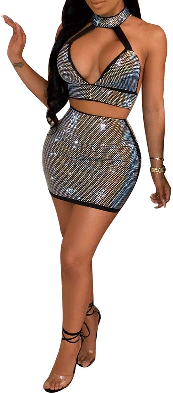 Nightclub Party Dress with Crystals