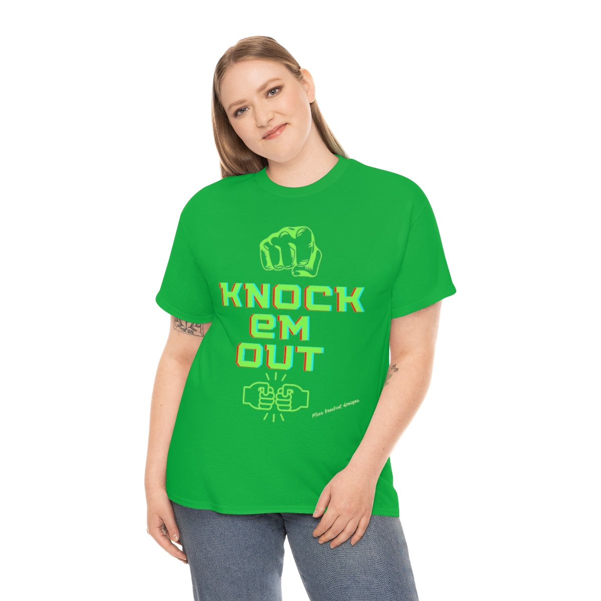 knock em out plain print Unisex Heavy Cotton Tee Miss knockout ™ Merchandise