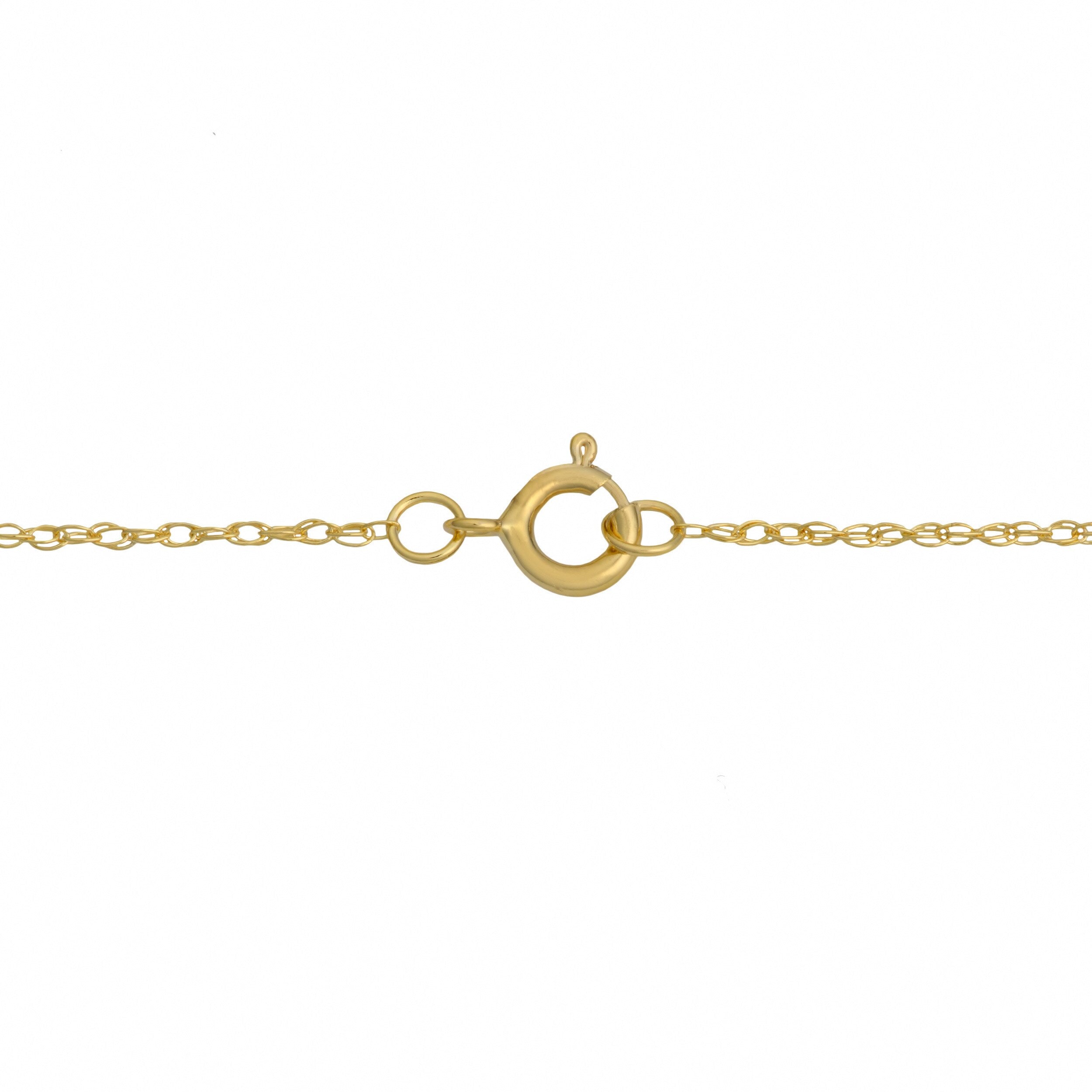 Fremada 10k Two-tone Gold Double Heart Pendant with Delicate Rope Chain Necklace