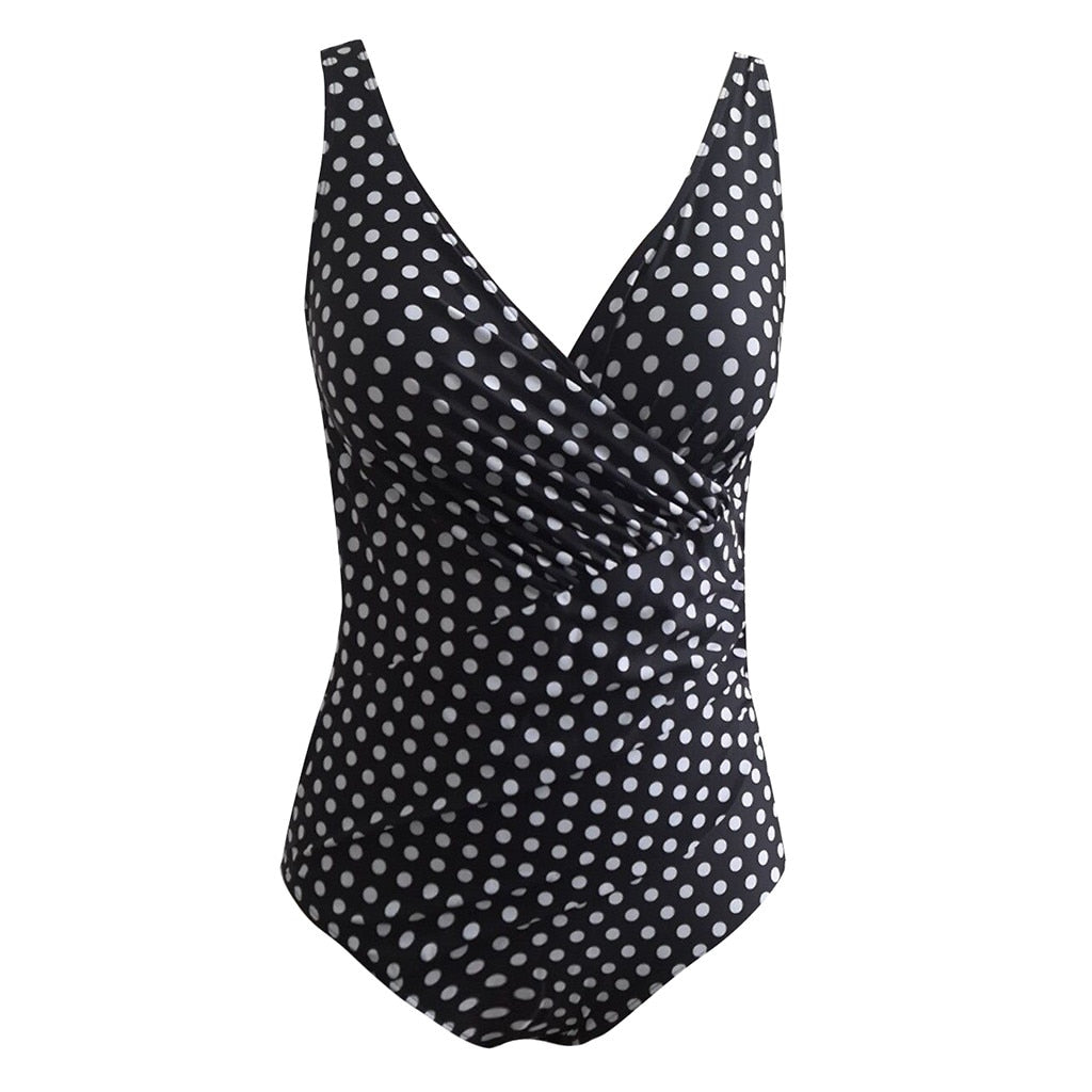 Polka dot swim suit Plus Size S- 5XL Womens One piece