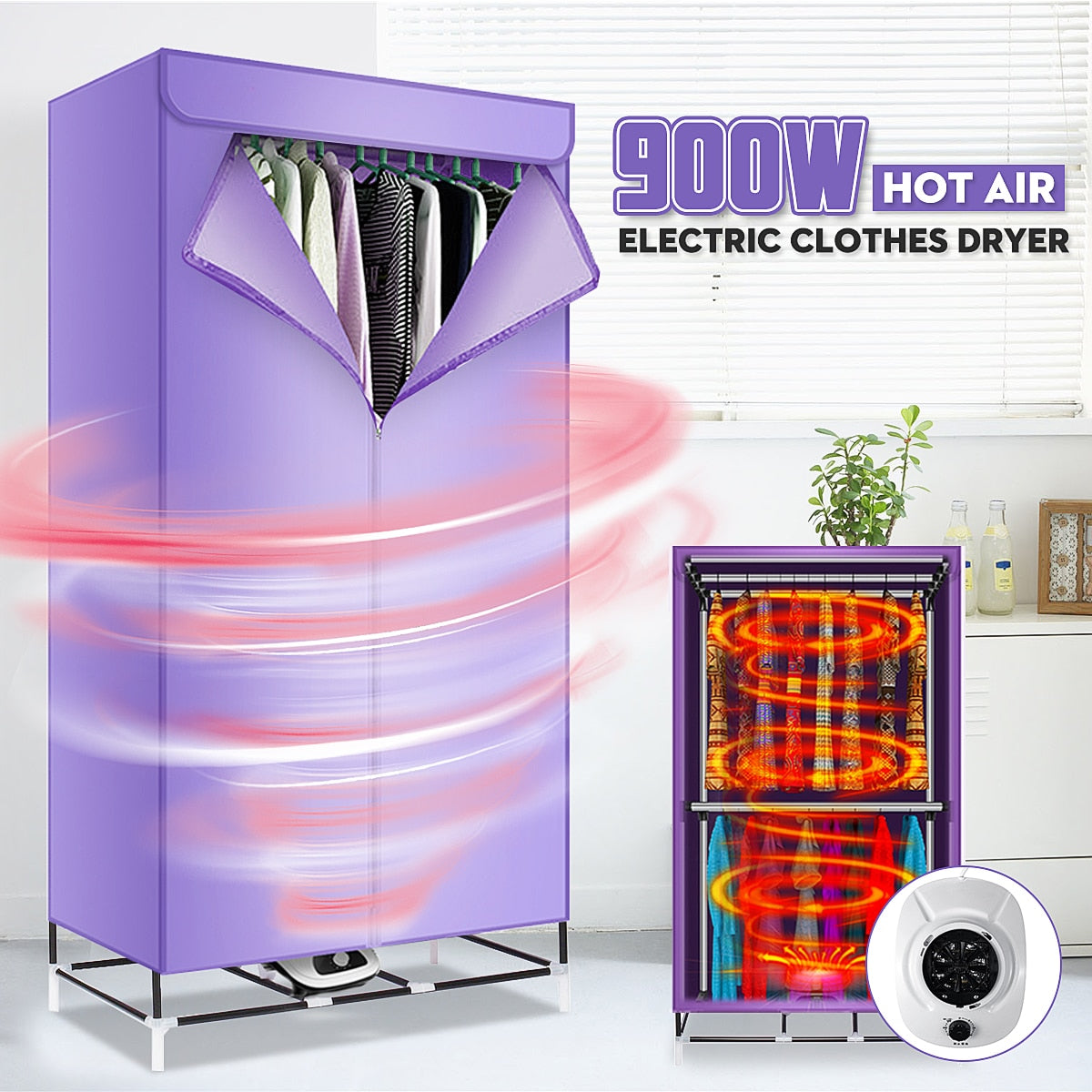 Foldable Clothes Dryer Portable 220v Electric Clothes Drying Rack Warm Air  Energy Saving Dryer Closet Type Air-drying Wardrobe - Clothes Drying  Machine - AliExpress
