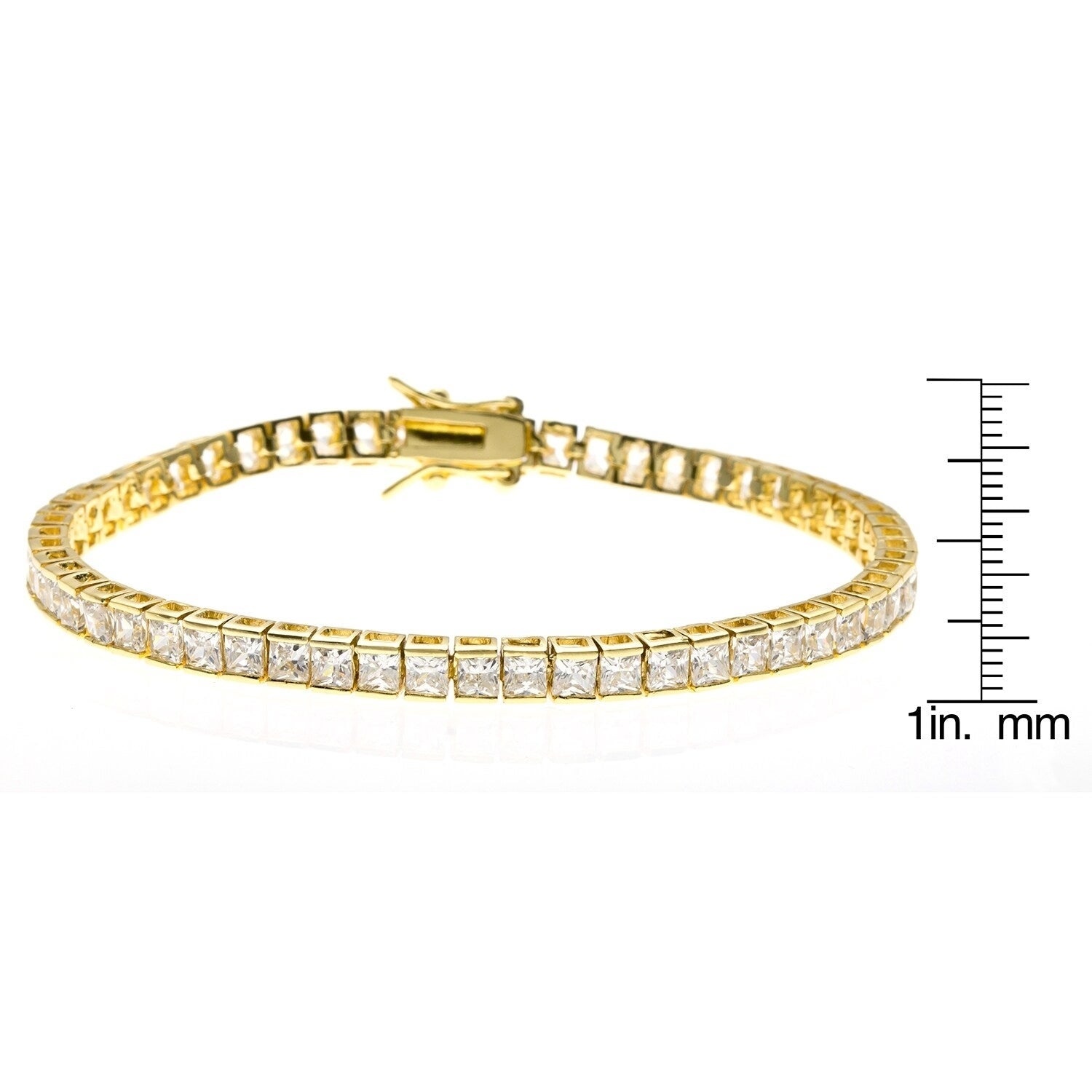 4.94ct Princess Cut CZ Tennis Bracelet- jewelry