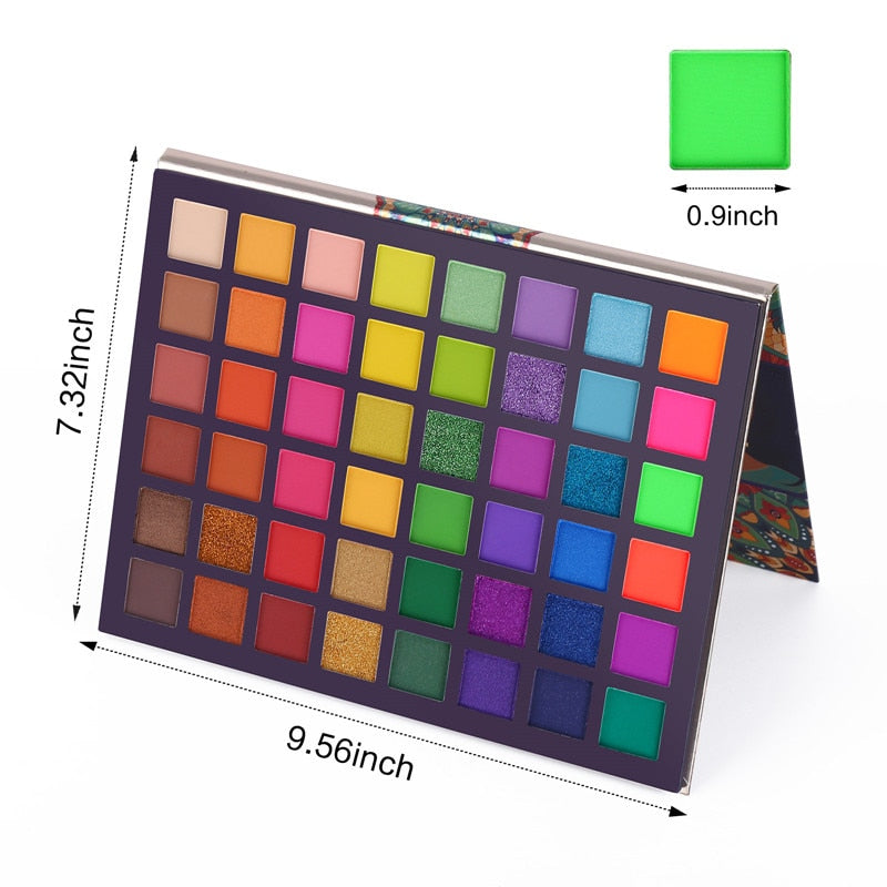 Eyeshadow Palette 48 Colors Exotic Flavors Pressed  Glitter Shimmer Matte Eye Shadow Beauty Minerals Cosmetics Set|Eye Shadow|