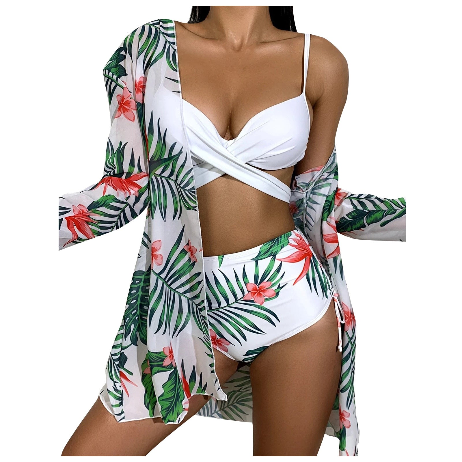 Sexy Bikini Summer swimsuit suit Three Piece with matching cover up