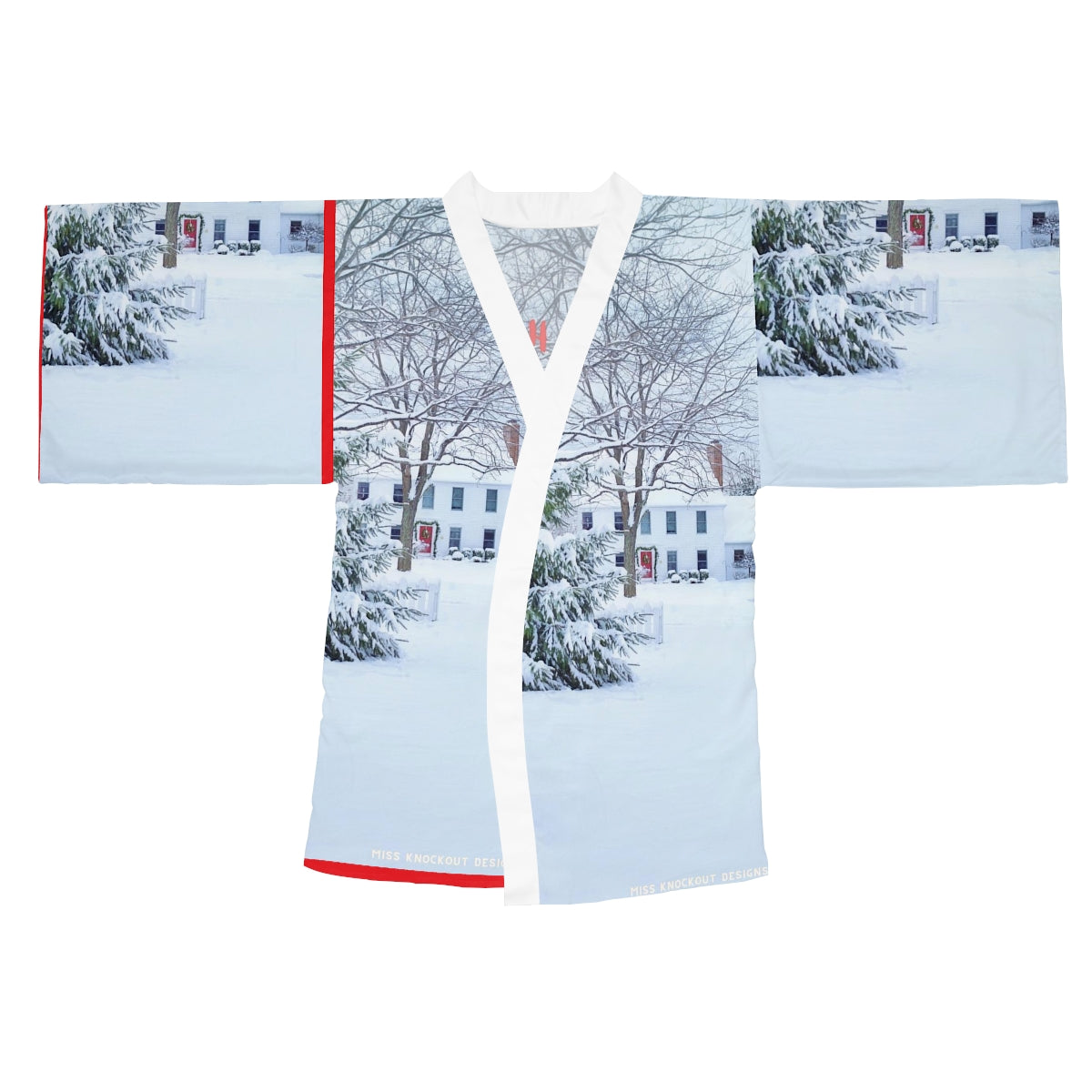 Miss Knockout Design Long Sleeve Kimono Robe    Miss knockout ™ Merchandise holiday Apparel