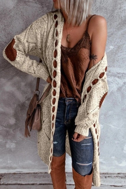 Hooded Knitted Sweater Cardigan