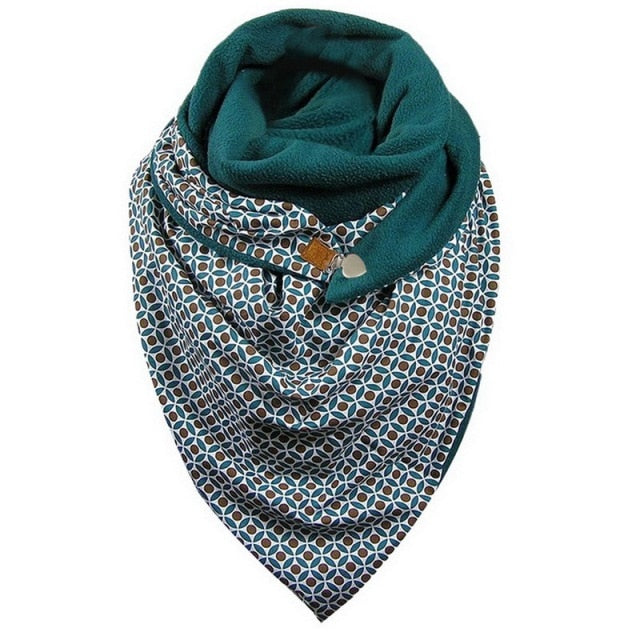 2021 New Womens Fashion Simple Thick Warm Shawl Printed Casual Scarf UV Protection Breathing Neck Protect Printed Bib Scarf|Women's Scarf Sets|
