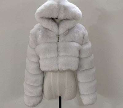 Faux Fur crop Jacket Fluffy  Cropped teddy Coats Jackets