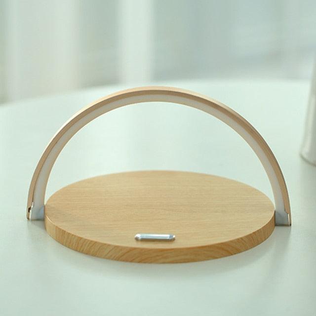 Wireless Charging Cell Phone Bluetooth Speaker Bedside Lamp