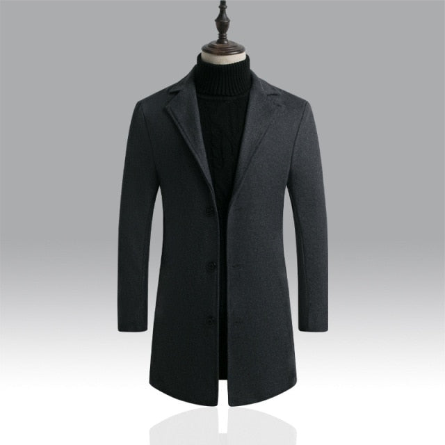 Dihope 2019 New Winter Jackets Windbreaker Coats Men Autumn Winter Warm Outwears Brand Slim Mens Coats Casual Jackets Male Coat|Wool & Blends|